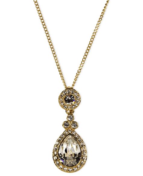 givenchy teardrop necklace free shipping|Givenchy Necklace, Swarovski Element Teardrop Pendant .